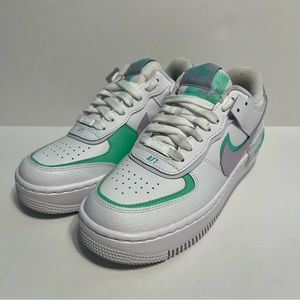 Nike W AF1 Shadow Air Force 1 White Lilac Purple Green Grey CU8591-103 Women’s 7